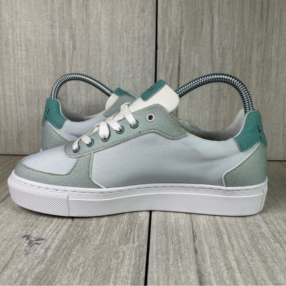 Loci Teal Court Classic Lace Up Canvas Sneaker Women’s Size 7 - Picture 4 of 10